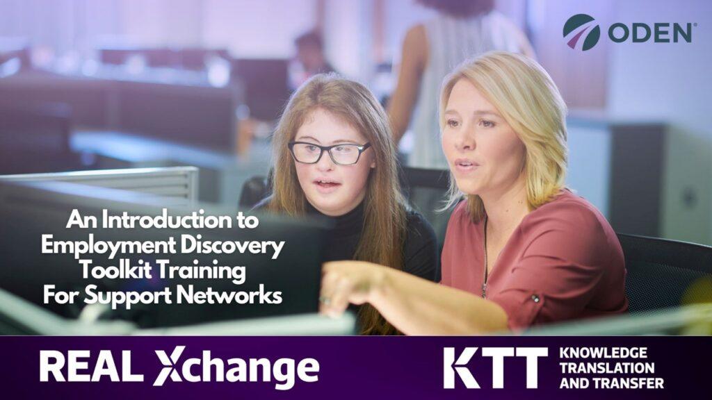 An Introduction to Employment Discovery Toolkit Training for Support Networks